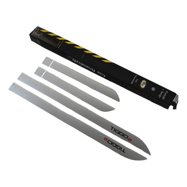 Jogo De Friso Da Porta Prata Chery Tiggo 8 - Original