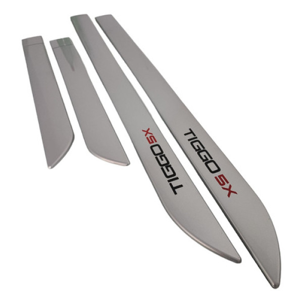 Jogo De Frisos Da Porta Prata Chery Tiggo 5x