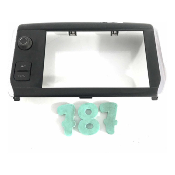 Moldura Central Multimidia Peugeot 208 2013/17 - Cx 787