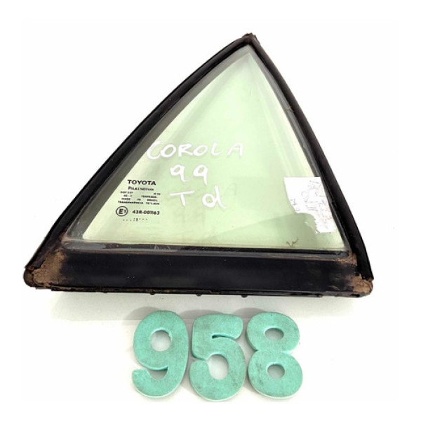 Vidro Fixo Traseiro Direito Toyota Corolla 1999 - Cx 958