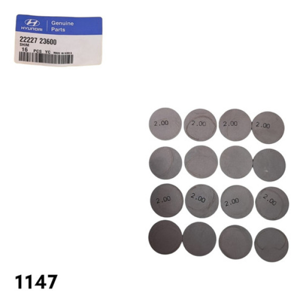 Jogo De Pastilha De Válvula Hyundai Tucson Cod 2222723600