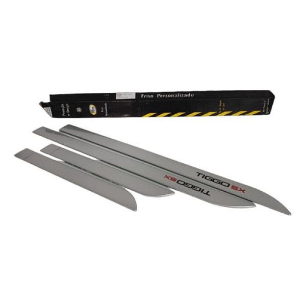 Jogo De Frisos De Porta Prata Chery Tiggo 5x