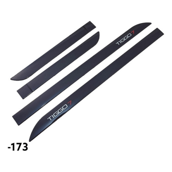 Jogo De Friso Das Portas Chery Tiggo 7 Preto - Original