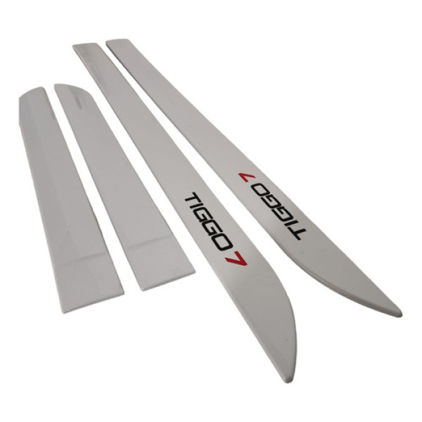 Jogo De Frisos De Porta Branco Perolizado Chery Tiggo 7