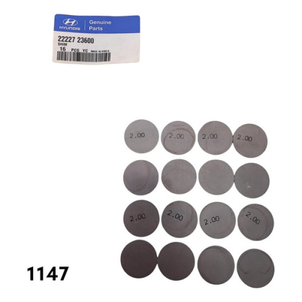 Jogo De Pastilha De Válvula Hyundai Tucson Cod 2222723600