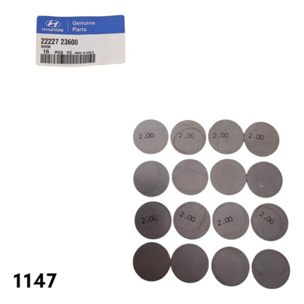 Jogo De Pastilha De Válvula Hyundai Tucson Cod 2222723600