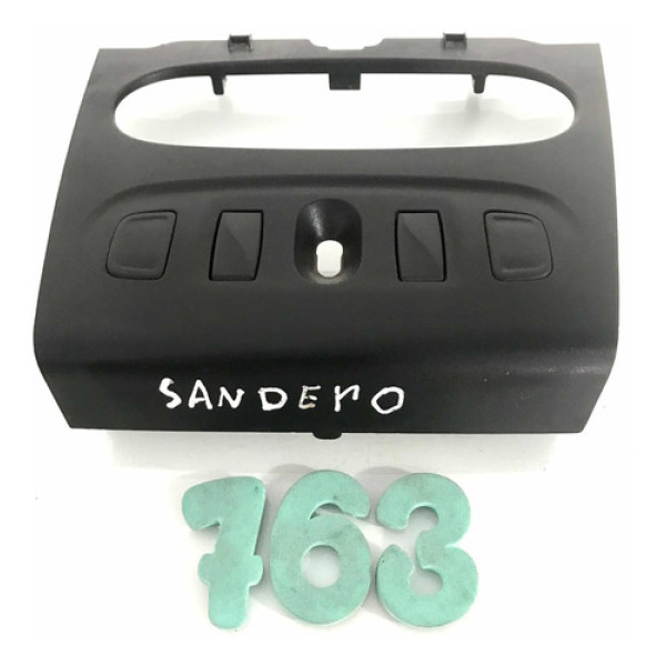 Moldura Central Comando Ar Cond. Renault Sandero - Cx 763