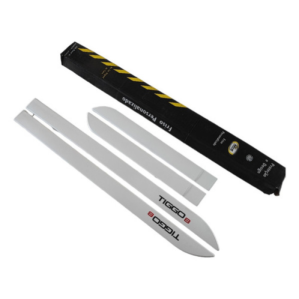 Jogo Friso Da Porta Branco Perolizado Chery Tiggo 8 Original