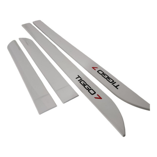 Jogo De Frisos De Porta Branco Perolizado Chery Tiggo 7