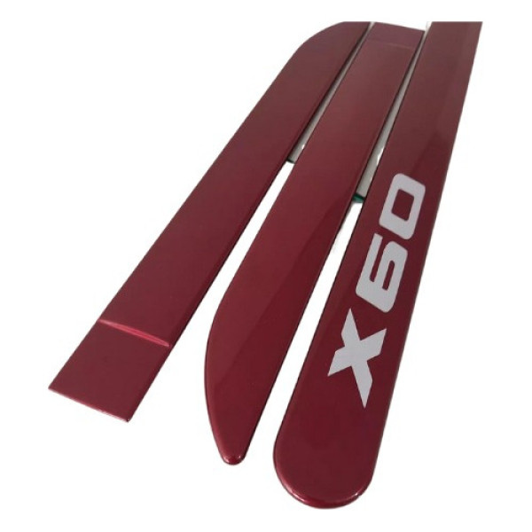 Jogo Friso Lateral Lifan X60 - Vermelho Falta 1 Peça 