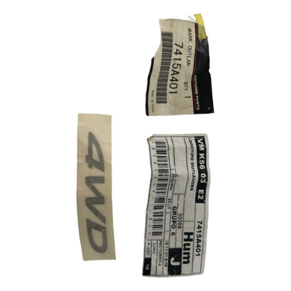 Logotipo 4wd Mitsubishi Outlander 