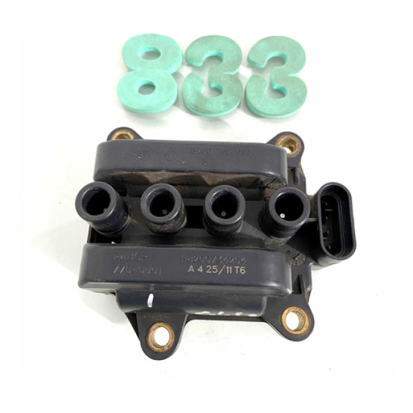 Bobina De Ignição Renault Clio 1.0 16v Flex - Cx 833