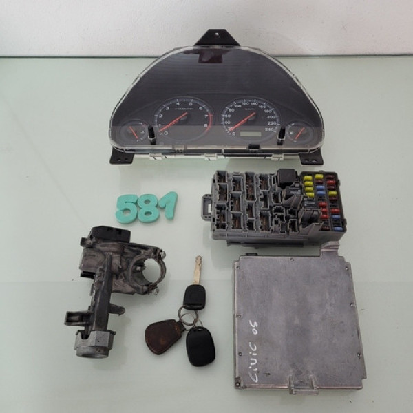 Kit Módulo Injeção Honda Civic 2005 Cod 37820 Plm K14