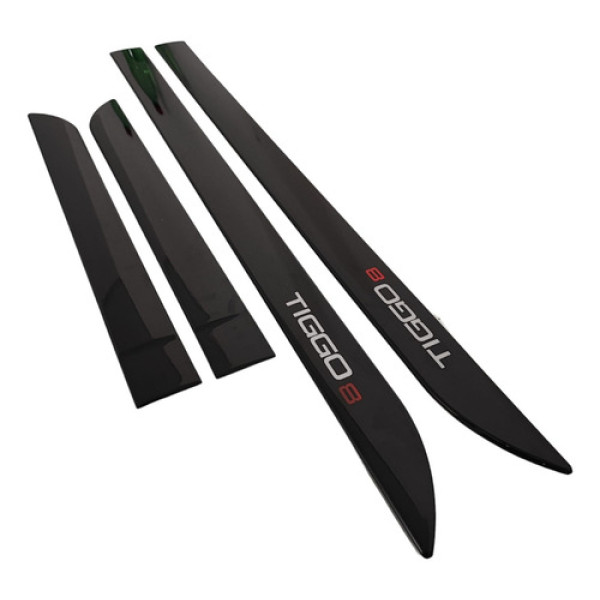 Jogo De Frisos De Porta Preto Chery Tiggo 8